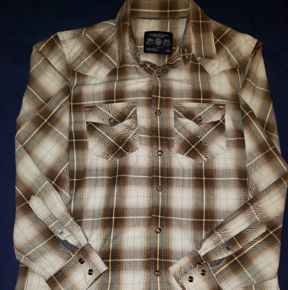 Men's American Eagle plaid button down